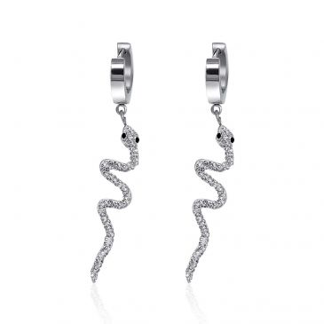 hoops-earrings-snake-pendant-animal-reptil-lover