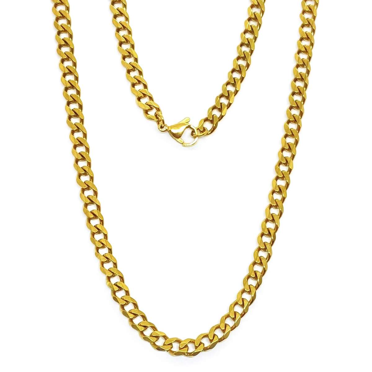 Miami Cuban Link Chain 9kt Gold Filled 5 mm X 55 Cm
