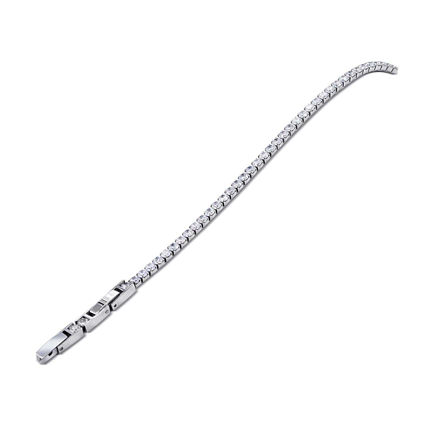 Tennis Bracelet Men/ Women White Cubic Zirconia.